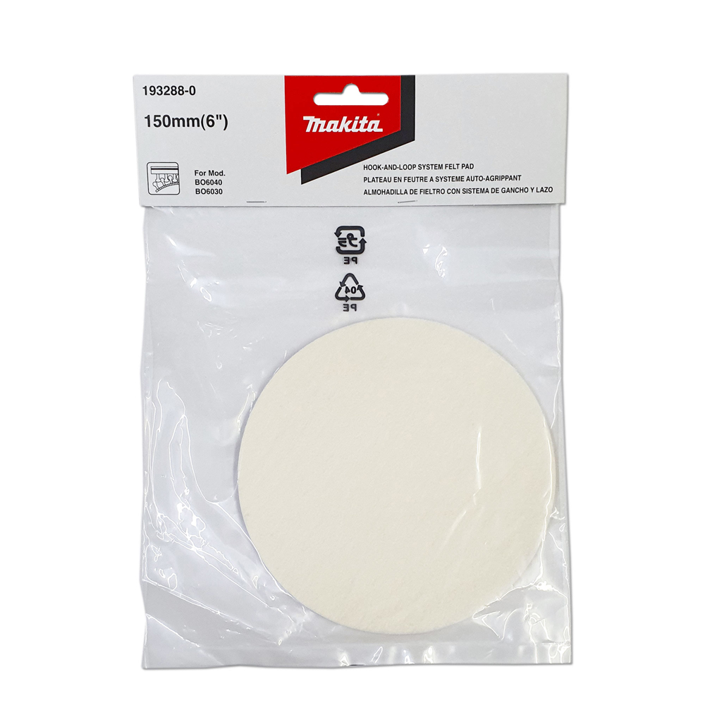 193288-0 Felt Pad 6" 150mm H/L BO6030,BO6050,DPO600,PO6000C