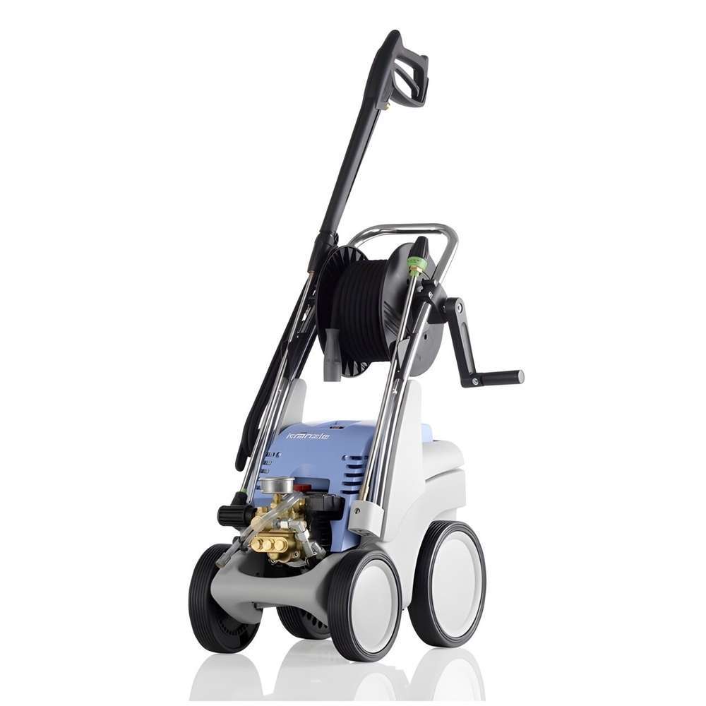 Quadro 9/170 TS T DK ปั๊มอัดฉีด 170 บาร์ 1,400 รอบ/นาที 220 โวลท์ ระบบ Total Stop ล้อเก็บสายอัดฉีด หัวฉีดน้ำวน