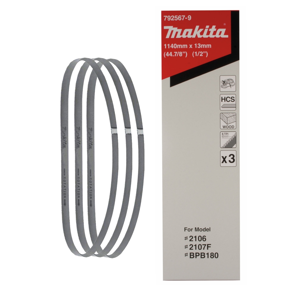 792567-9 ใบเลื่อยสายพาน 6tpi HCS DPB180,2107F