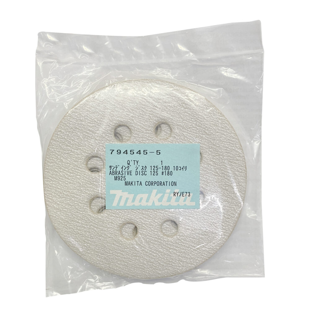 794545-5 กระดาษทรายกลม 5"(125mm) WA180 8รู H/L ขัดสี