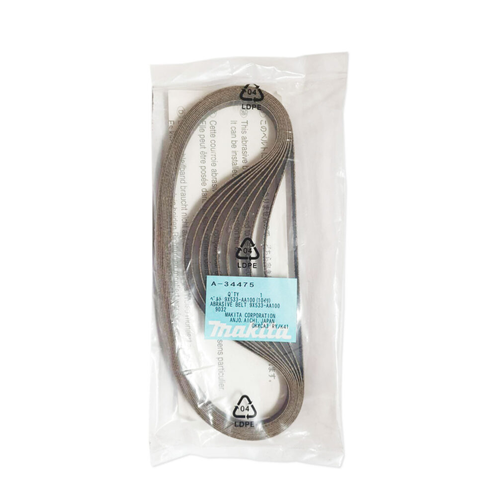 A-34475 กระดาษทรายสายพาน #A100 9x533mm 9032