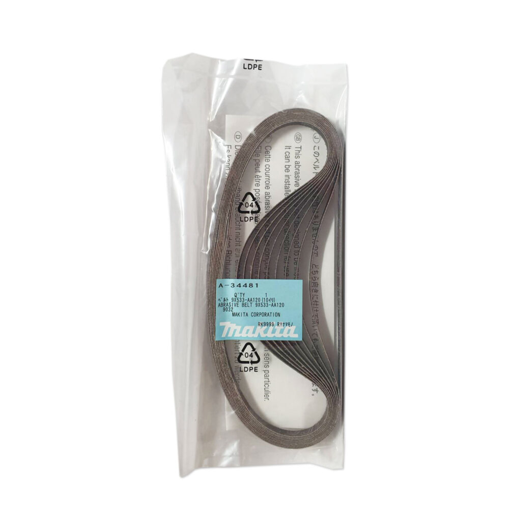 A-34481 กระดาษทรายสายพาน #A120 9x533mm 9032