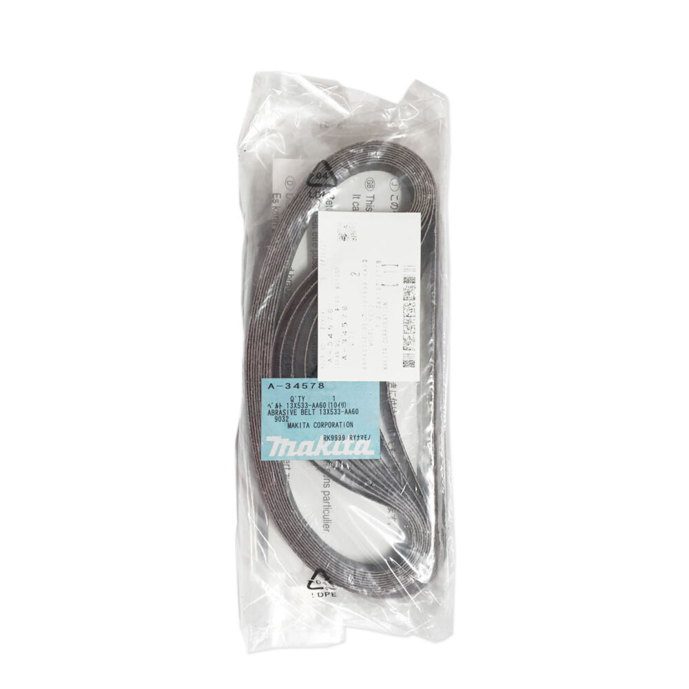 A-34578 กระดาษทรายสายพาน #A60 13x533mm 9032