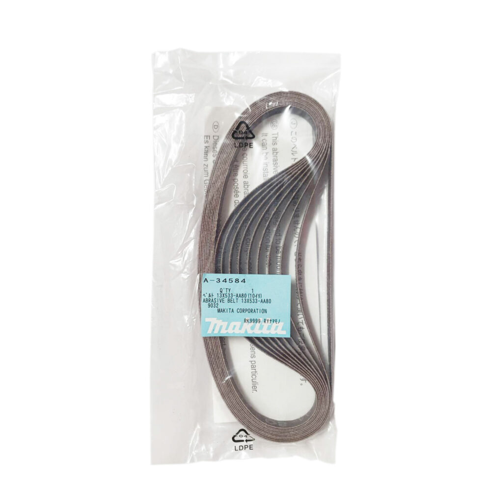 A-34584 กระดาษทรายสายพาน #A80 13x533mm 9032