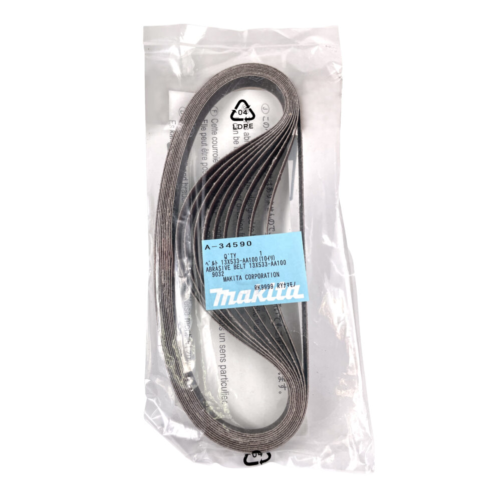 A-34590 กระดาษทรายสายพาน #A100 13x533mm 9032