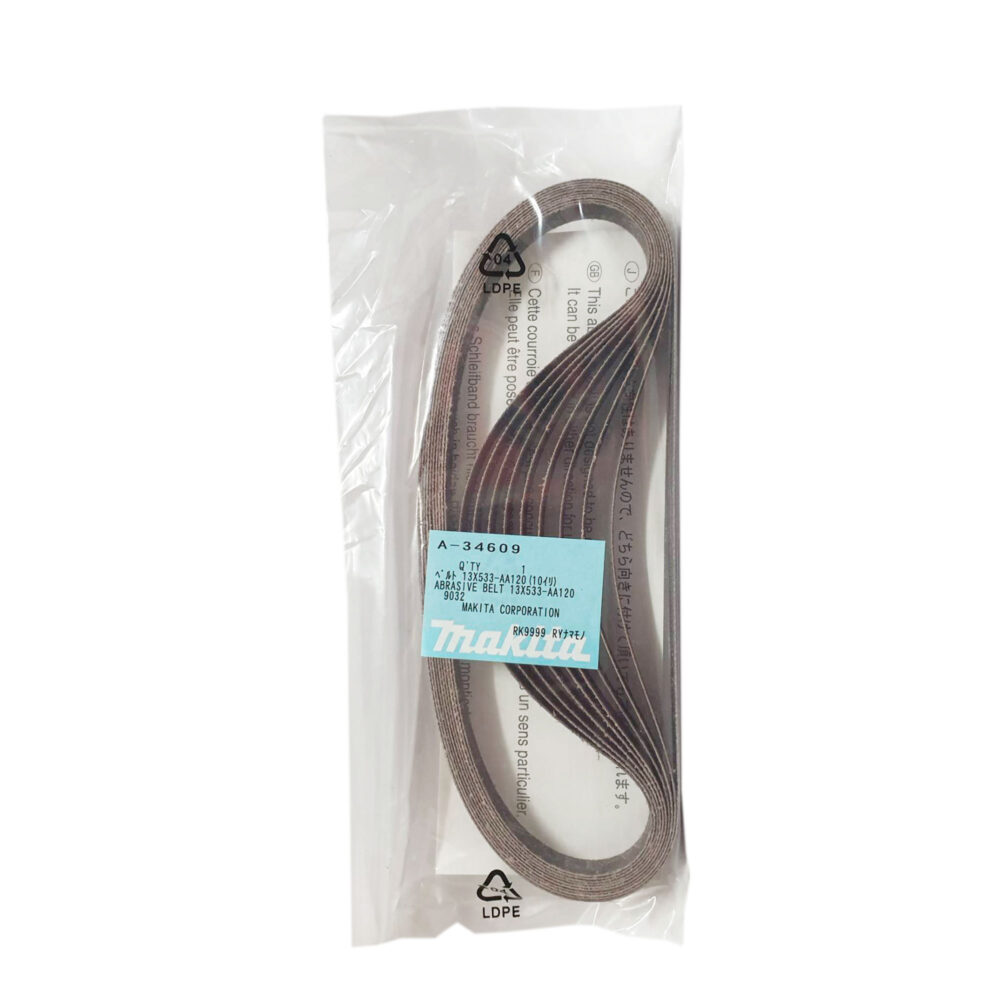 A-34609 กระดาษทรายสายพาน #A120 13x533mm 9032