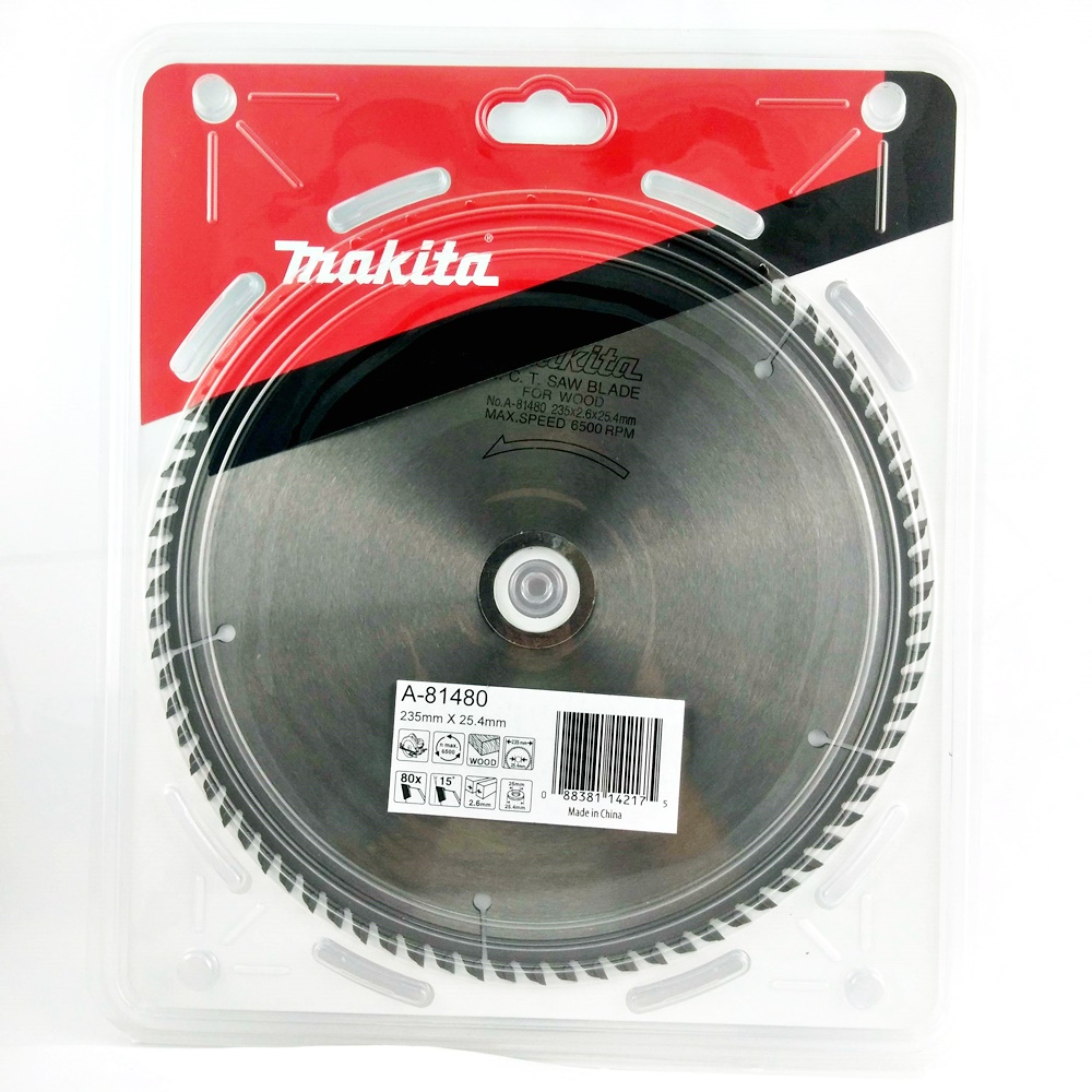 A-81480 ใบเลื่อยวงเดือน TCT 235x25.4x80T (ตัดไม้)