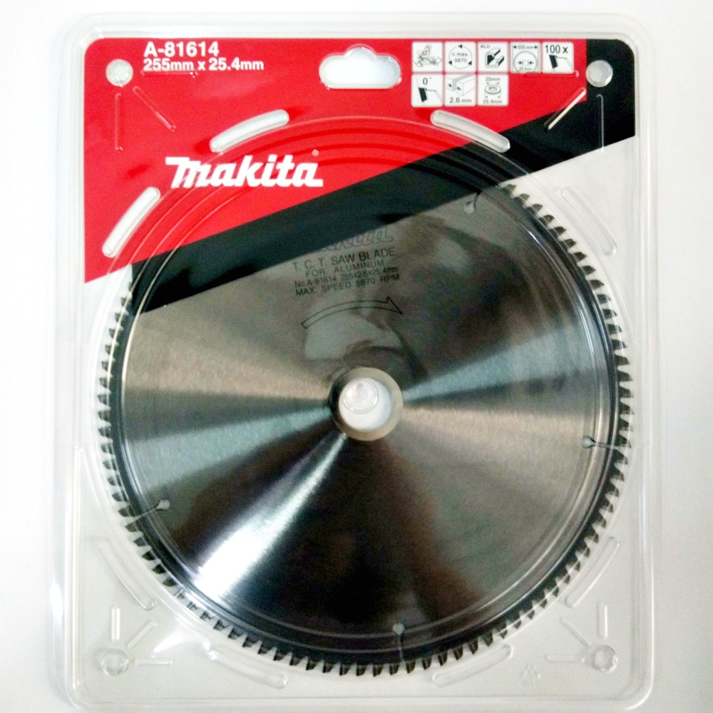 A-81614 ใบเลื่อยวงเดือน TCT 255x25.4x100T (ตัดมิเนียม)