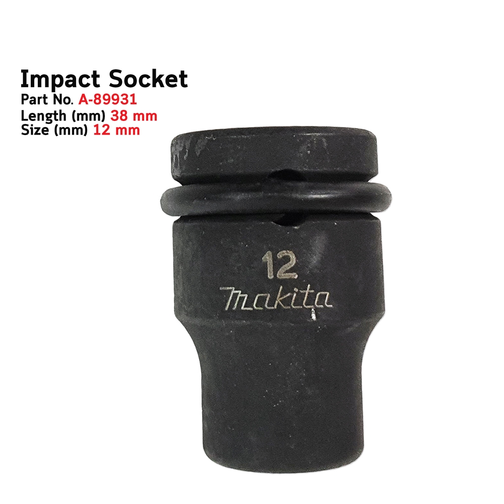A-89931 ลูกบล็อก Impact 1/2" SQ 12x38mm