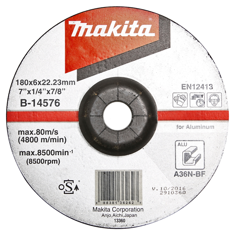 B-14576 ใบเจียร์อลูมิเนียม MAKITA 7" 180x6x22mm A36N