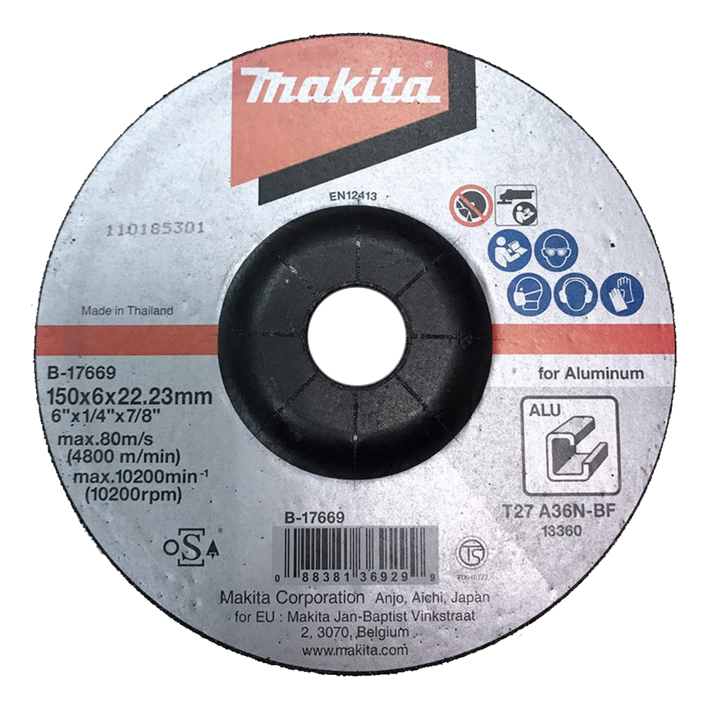 B-17669 ใบเจียร์อลูมิเนียม MAKITA 6" 150x6x22mm A36N