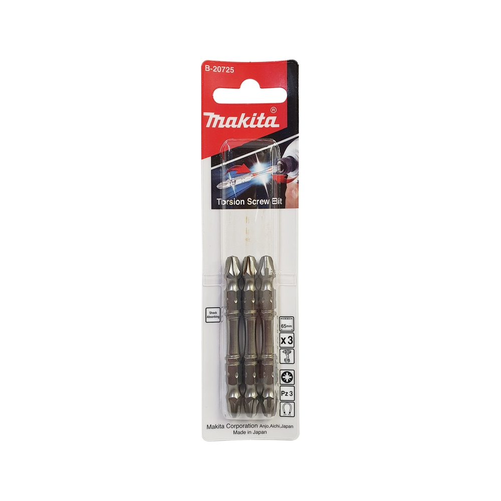 B-20725 ดอกไขควง 2 ด้าน Silver Torsion PZ3x65mm MZ
