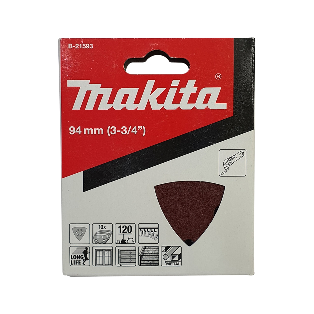 B-21593 Abrasive Paper D-Long 120 (10Pcs/Set) (Wood) (Set)
