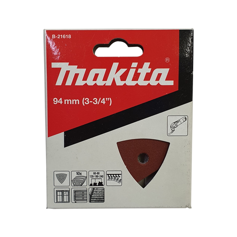 B-21618 Abrasive Paper Delta Red Set (10Pcs/Set) (Wood) (Set)