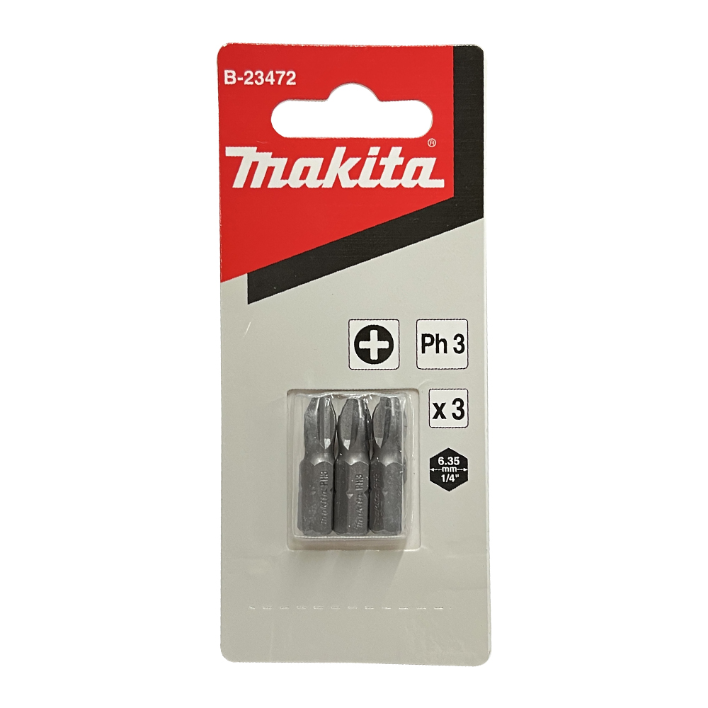 B-23472 Screw Bit Blister C-Form PH3x25 (3Pcs/Set)