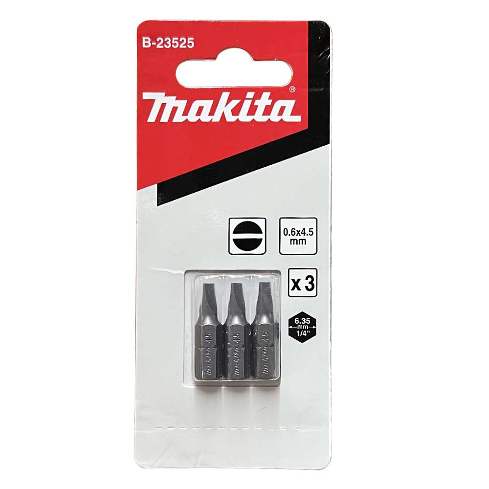 B-23525 Screw Bit Blister C-Form SL0.6x4.5x25 (3Pcs/Set)