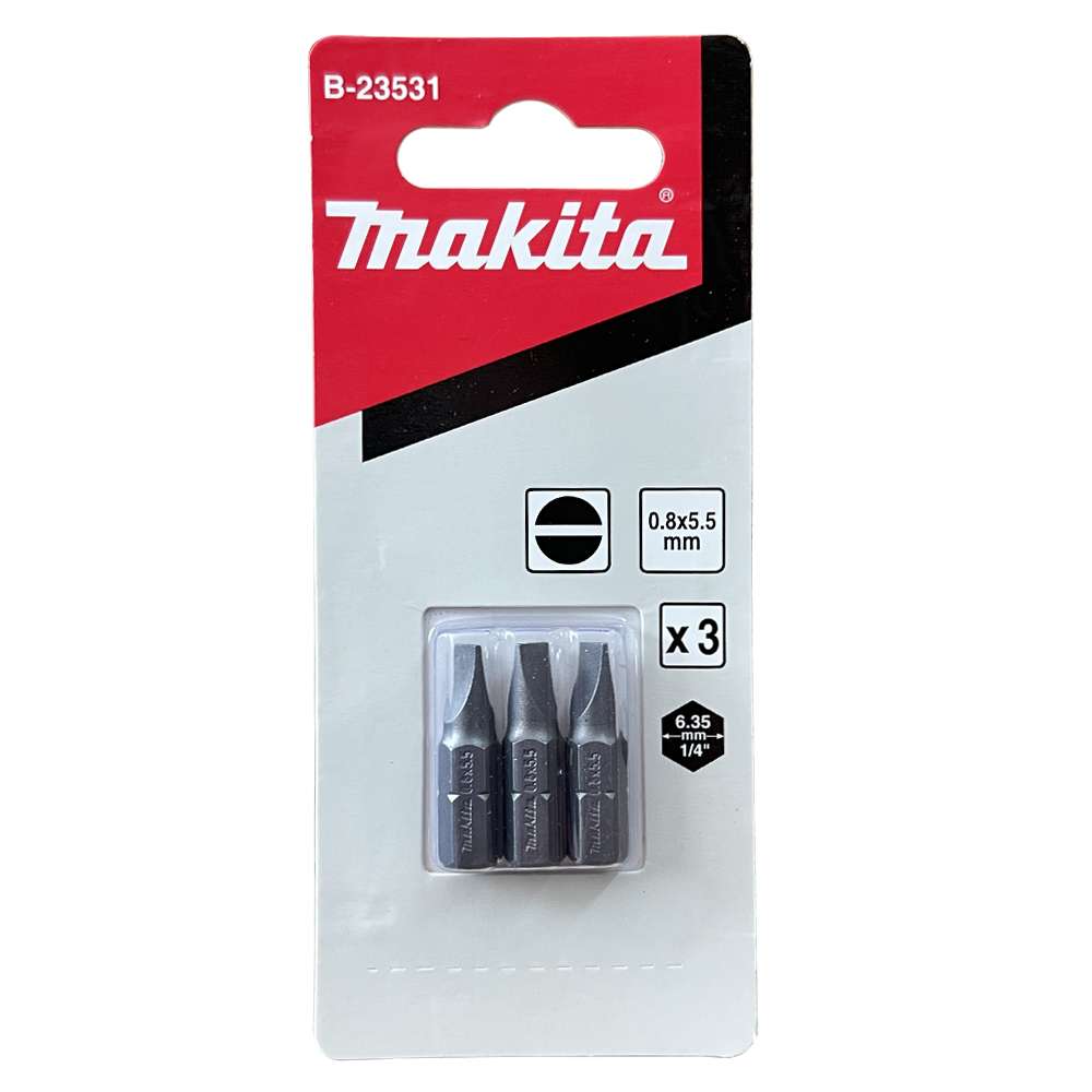 B-23531 Screw Bit Blister C-Form SL0.8x5.5x25 (3Pcs/Set)