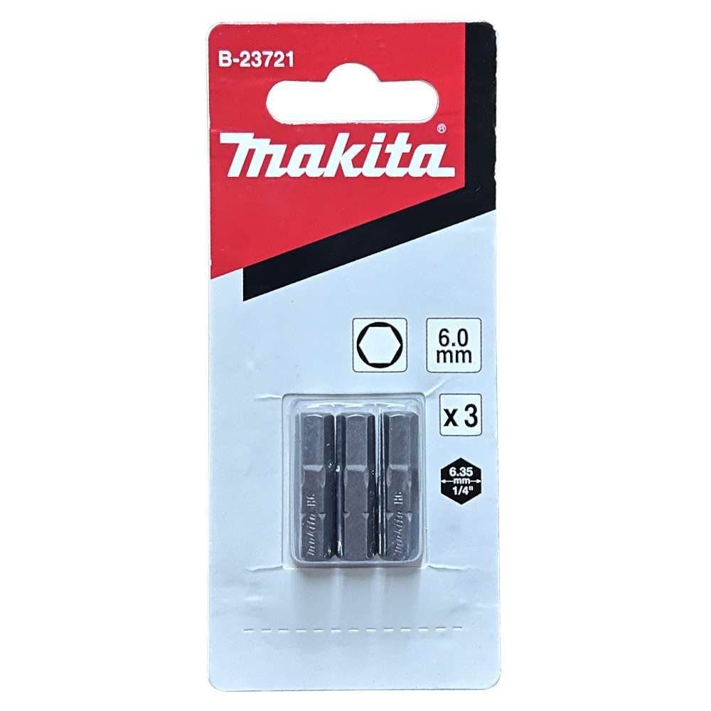 B-23721 Screw Bit Blister C-Form H6.0x25 (3Pcs/Set)