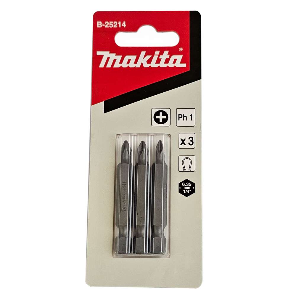B-25214 Screw Bit Blister Set E-Form (MZ) PH1x50 (3Pcs/Set)