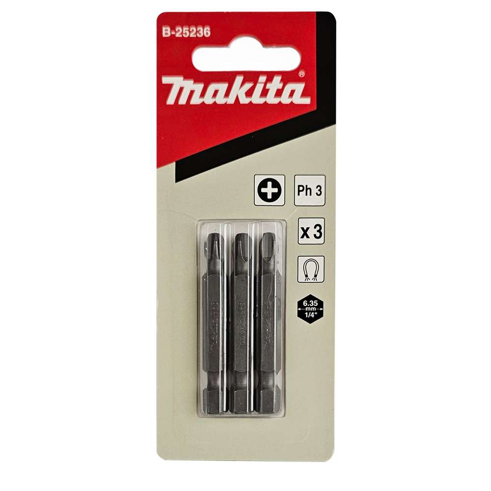 B-25236 Screw Bit Blister Set E-Form (MZ) PH3x50 (3Pcs/Set)