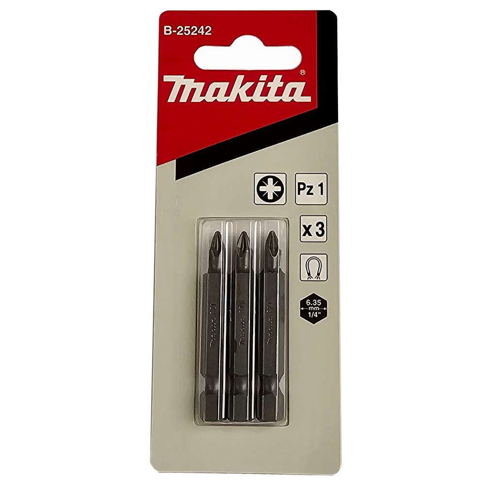 B-25242 Screw Bit Blister Set E-Form (MZ) PZ1x50 (3Pcs/Set)