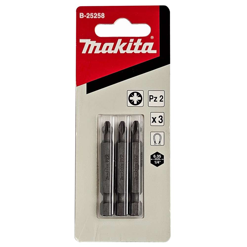 B-25258 Screw Bit Blister Set E-Form (MZ) PZ2x50 (3Pcs/Set)