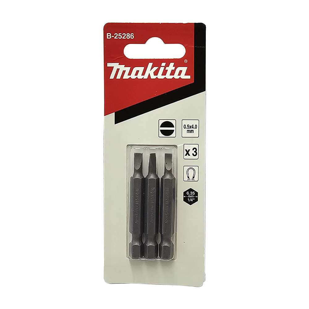B-25286 Screw Bit Blister Set SL0.5x4.0x50mm E-Form (MZ) (3Pcs/Set) Taiwan S8