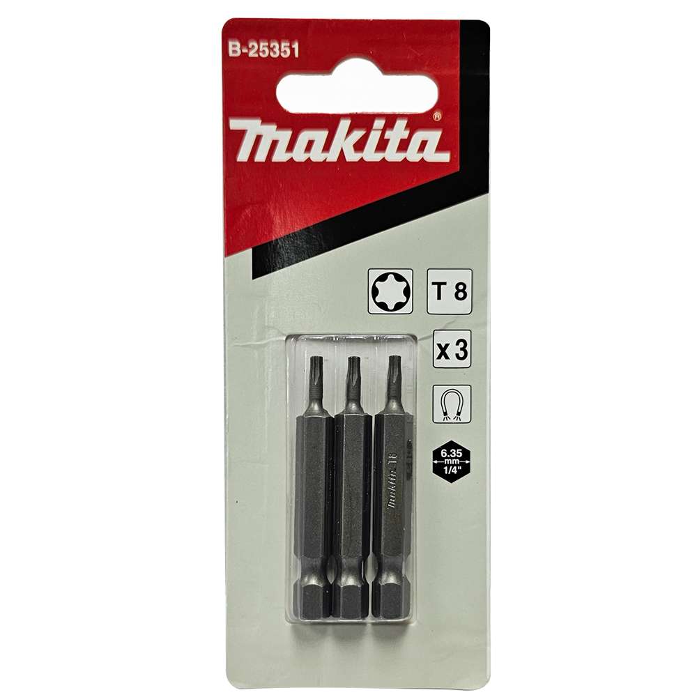 B-25351 Screw Bit Blister Set T8x50mm E-Form (MZ) (3Pcs/Set) Taiwan S11