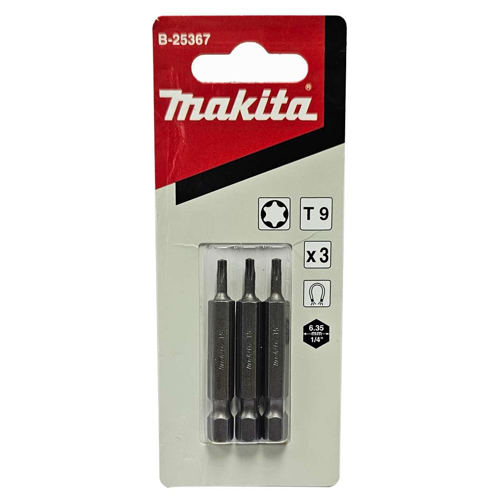 B-25367 Screw Bit Blister Set T9x50mm E-Form (MZ) (3Pcs/Set) Taiwan S12
