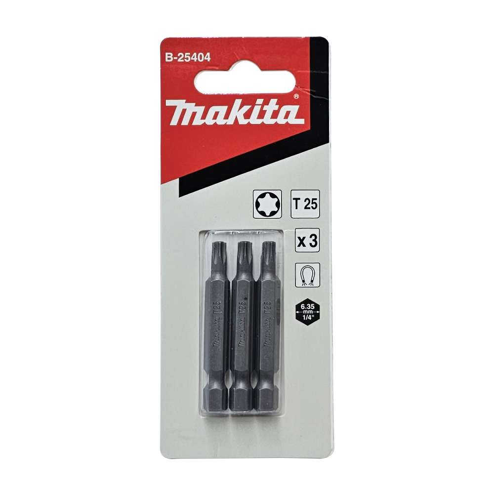 B-25404 Screw Bit Blister Set T25x50mm E-Form (MZ) (3Pcs/Set) Taiwan S16