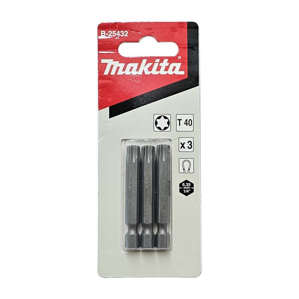 B-25432 Screw Bit Blister Set T40x50mm E-Form (MZ) (3Pcs/Set) Taiwan S19
