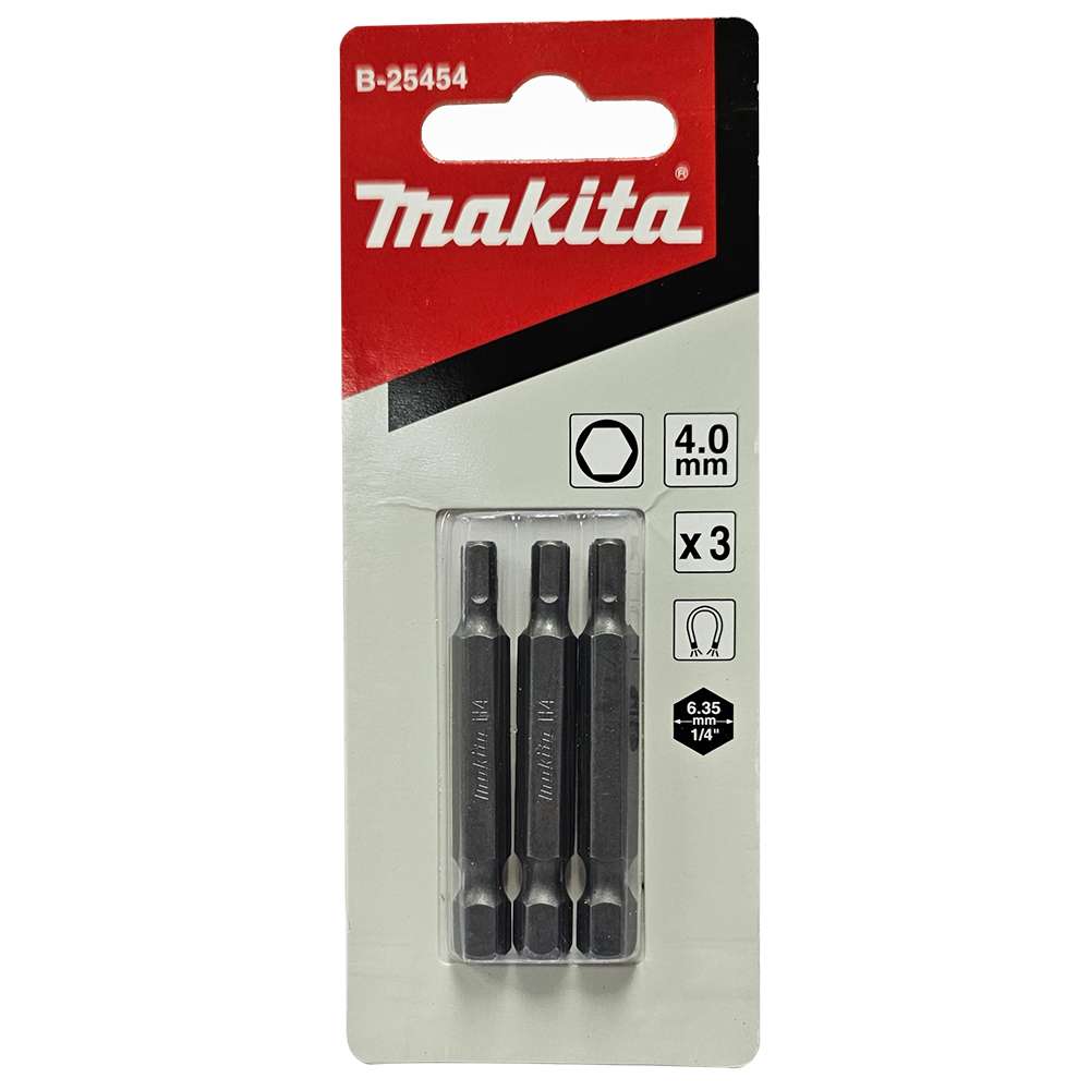 B-25454 Screw Bit Blister Set H4.0x50mm E-Form (MZ) (3Pcs/Set) Taiwan S21