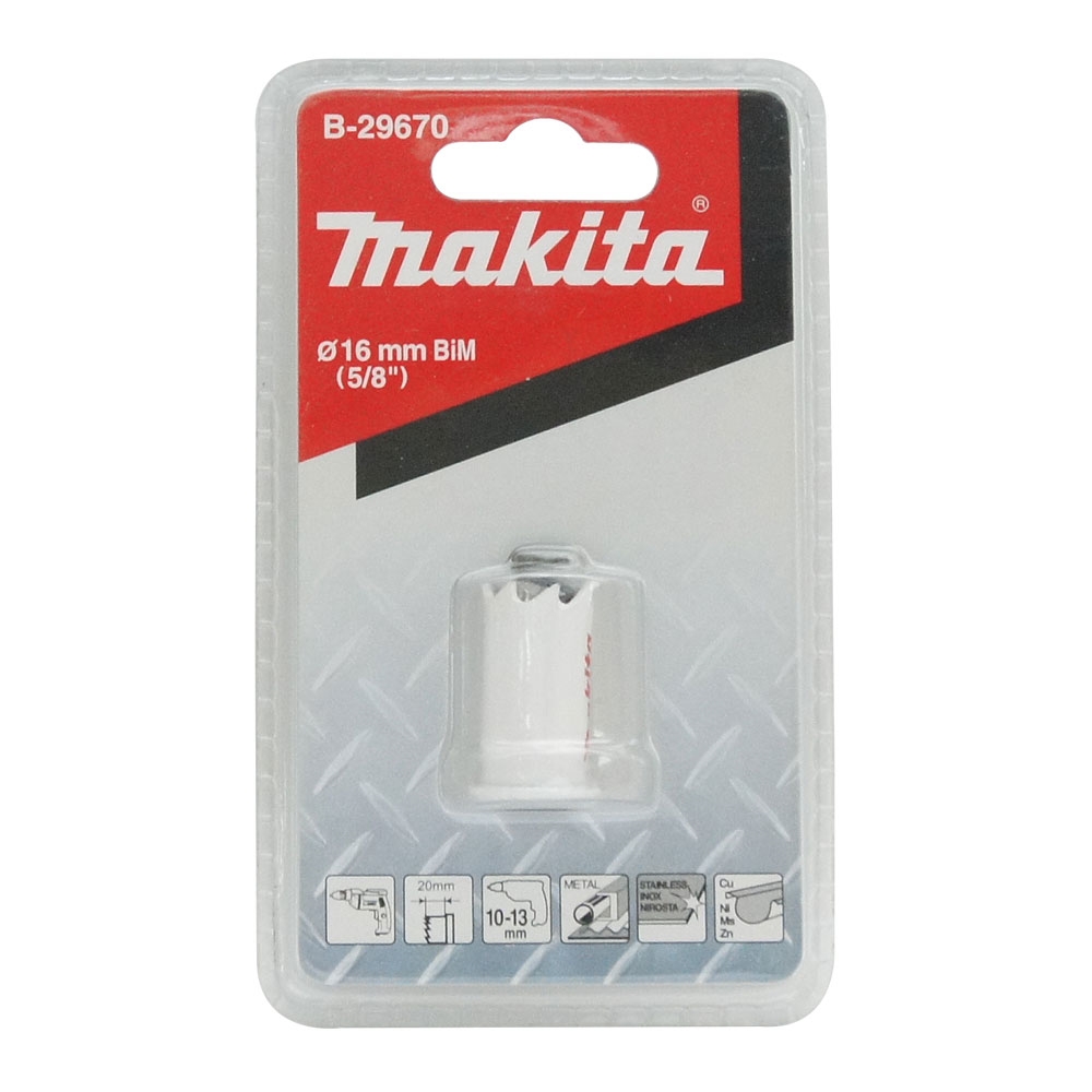 B-29670 โฮลซอเจาะเหล็กแผ่น MAKITA BIM 16x20mm