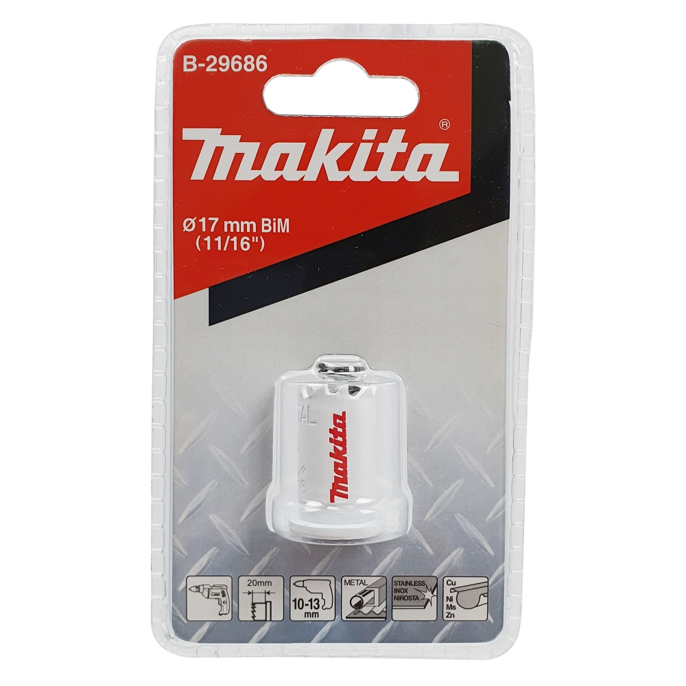 B-29686 โฮลซอเจาะเหล็กแผ่น MAKITA BIM 17x20mm