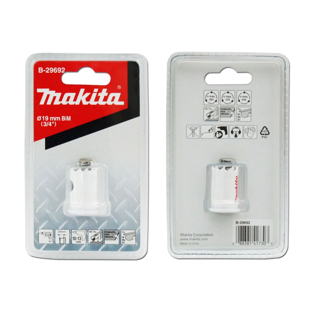 B-29692 โฮลซอเจาะเหล็กแผ่น MAKITA BIM 19x20mm