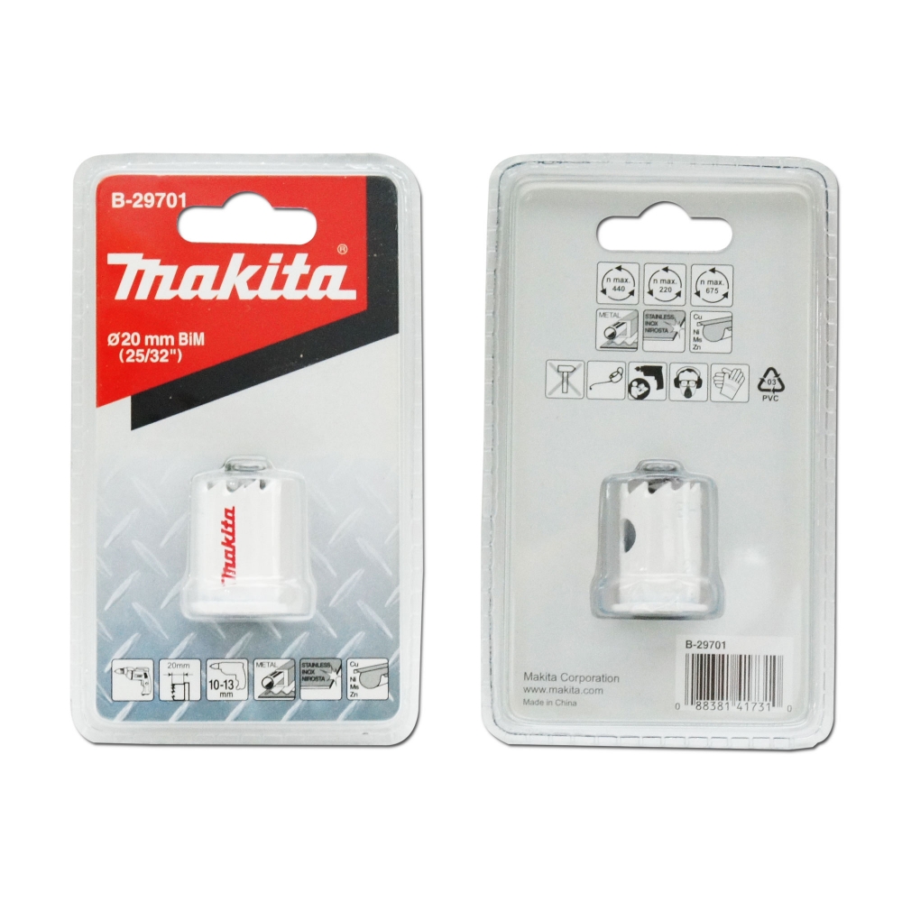B-29701 โฮลซอเจาะเหล็กแผ่น MAKITA BIM 20x20mm