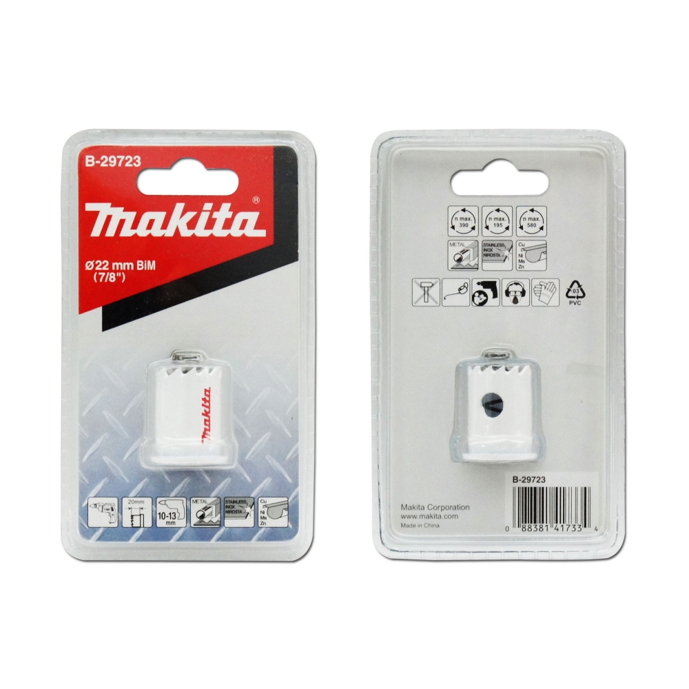 B-29723 โฮลซอเจาะเหล็กแผ่น MAKITA BIM 22x20mm