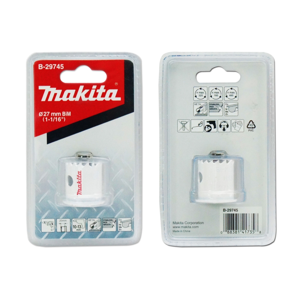 B-29745 โฮลซอเจาะเหล็กแผ่น MAKITA BIM 27x20mm