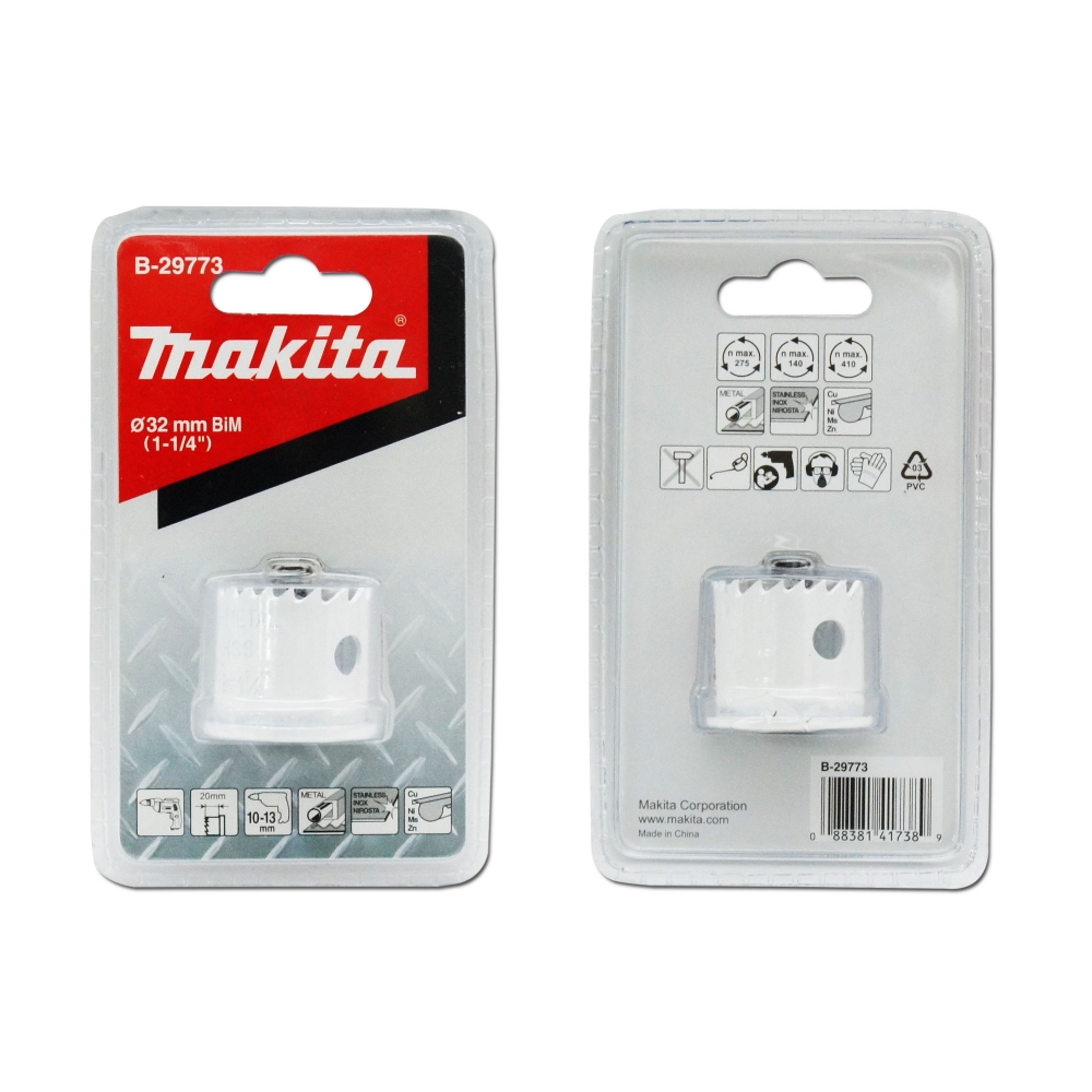 B-29773 โฮลซอเจาะเหล็กแผ่น MAKITA BIM 32x20mm