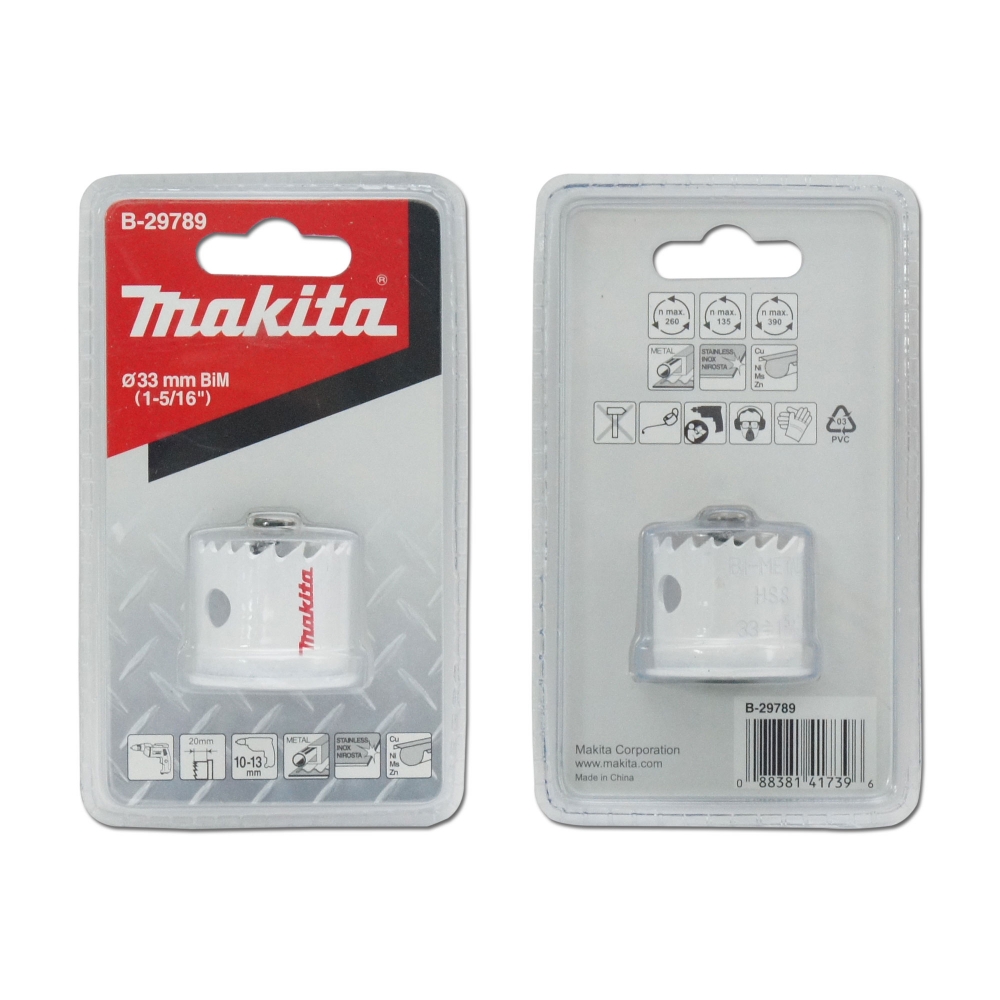 B-29789 โฮลซอเจาะเหล็กแผ่น MAKITA BIM 33x20mm