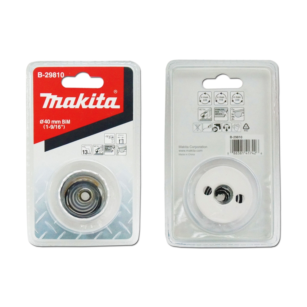 B-29810 โฮลซอเจาะเหล็กแผ่น MAKITA BIM 40x20mm