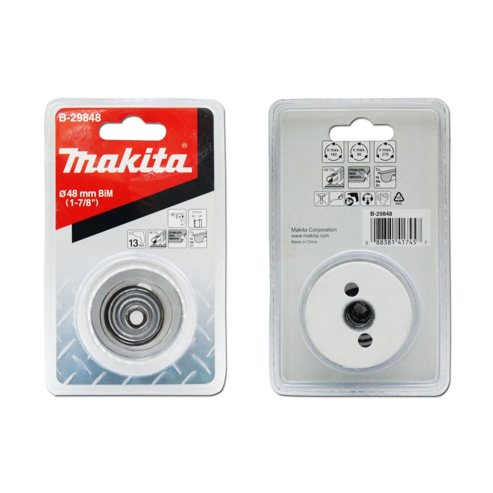 B-29848 โฮลซอเจาะเหล็กแผ่น MAKITA BIM 48x20mm