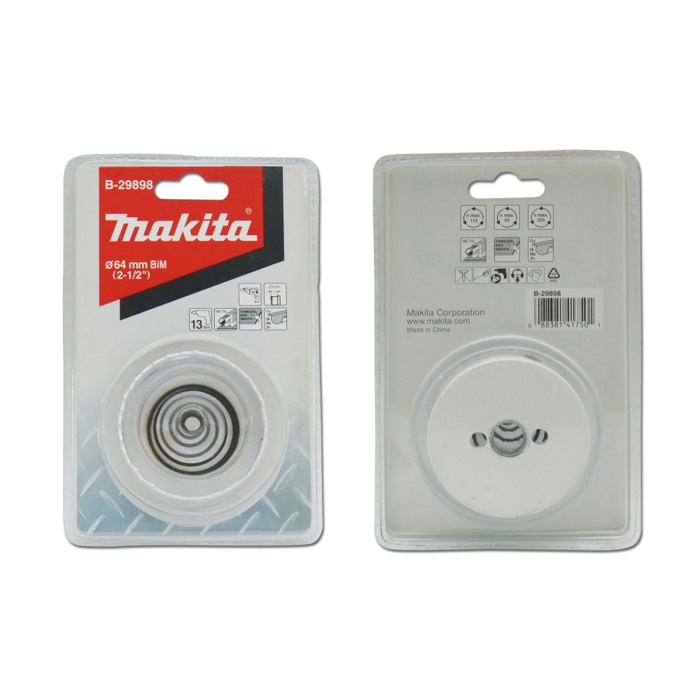 B-29898 โฮลซอเจาะเหล็กแผ่น MAKITA BIM 64x20mm