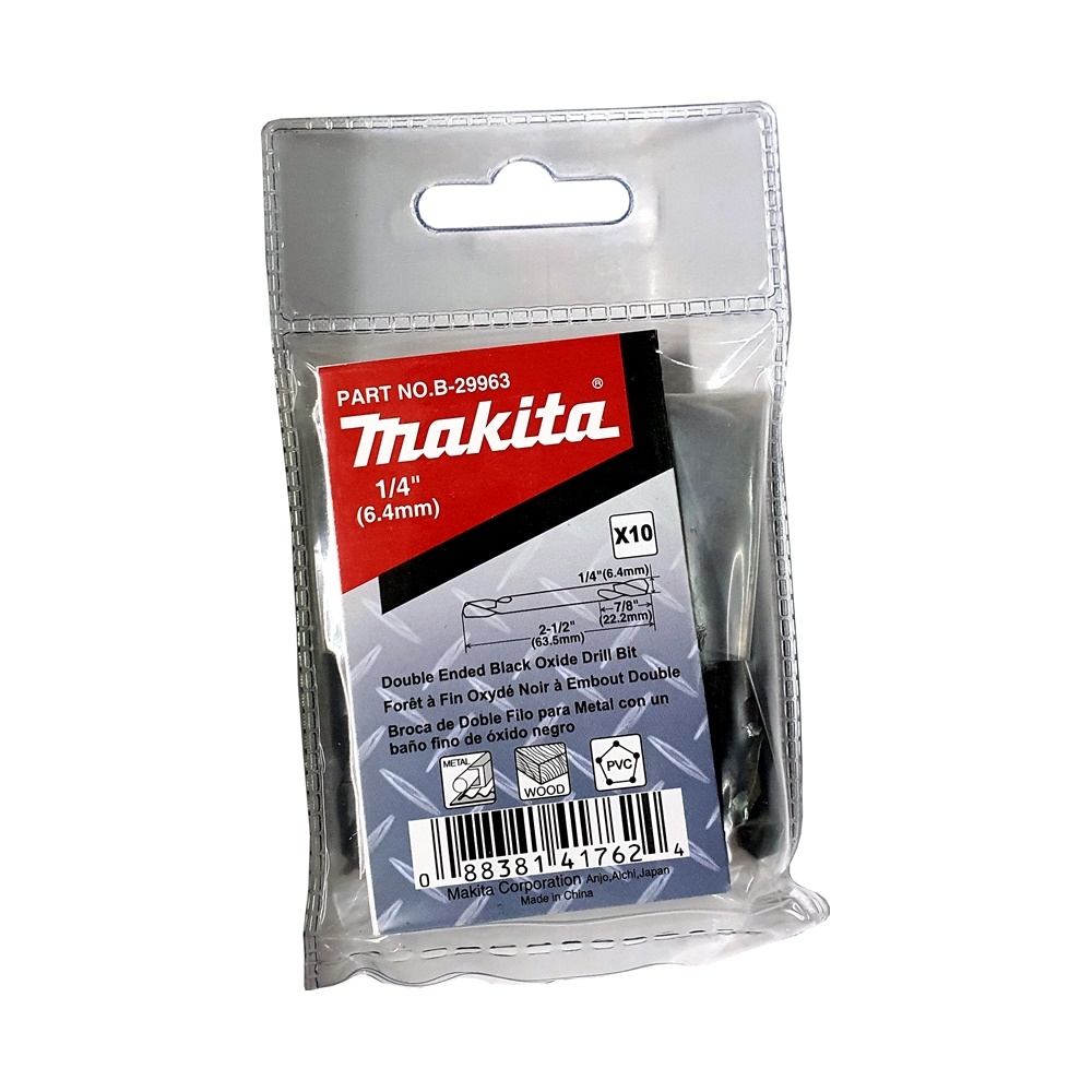 B-29963 ดอกเจาะเหล็กคม 2 ข้าง 1/4"x2-1/2"