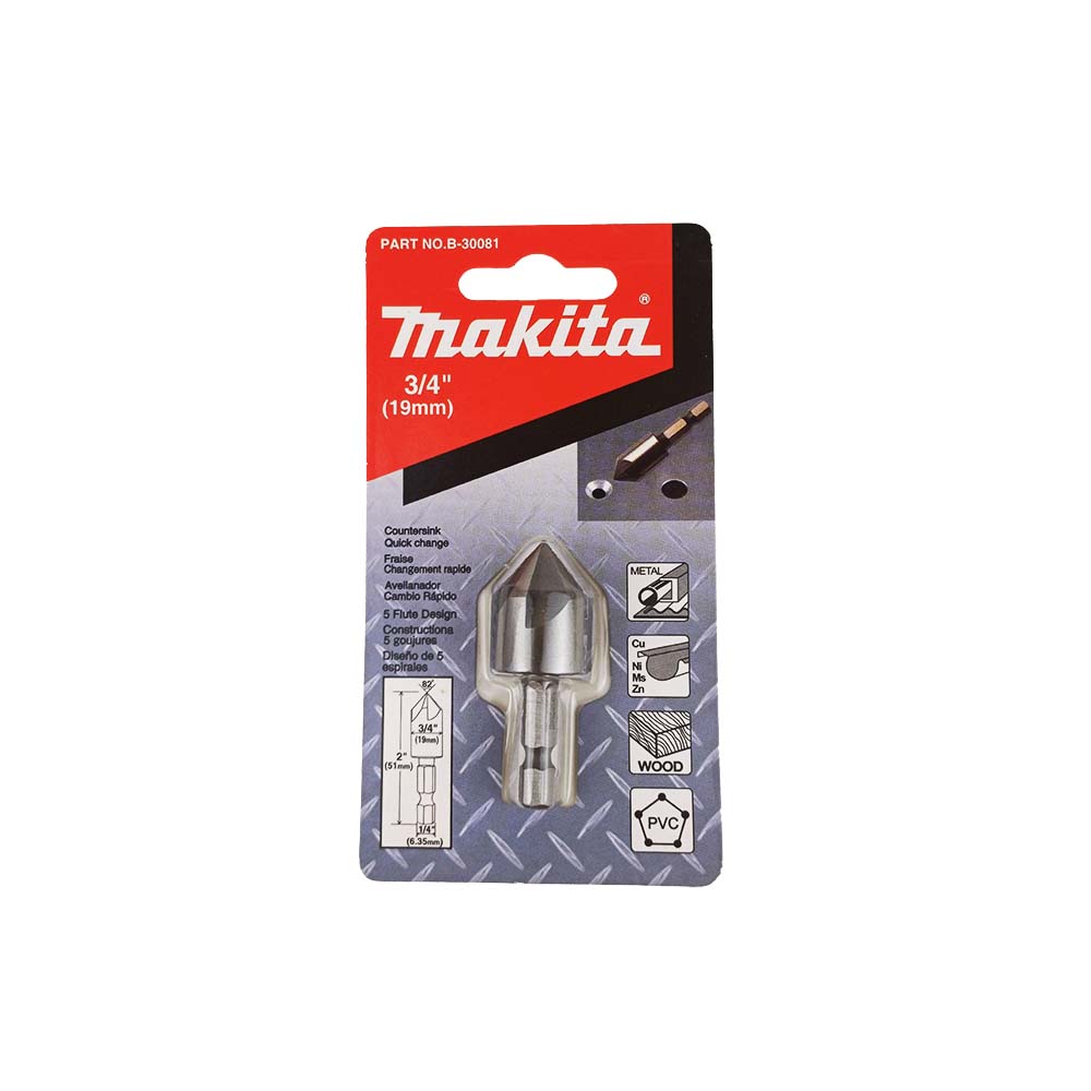 B-30081 ดอก Countersink 3/4"x2" 5 คม 82 องศาก้าน MZ