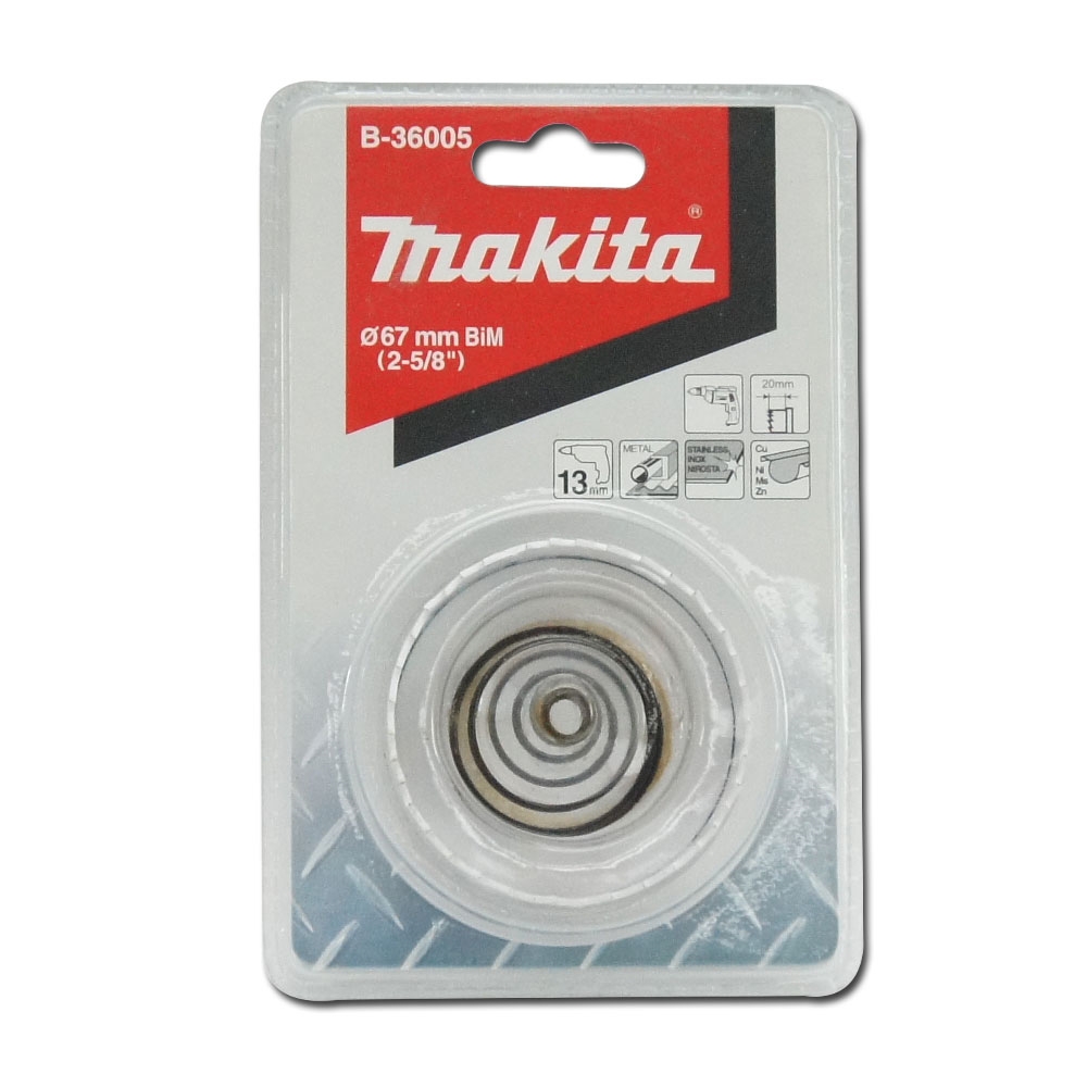 B-36005 โฮลซอเจาะเหล็กแผ่น MAKITA BIM 67x20mm