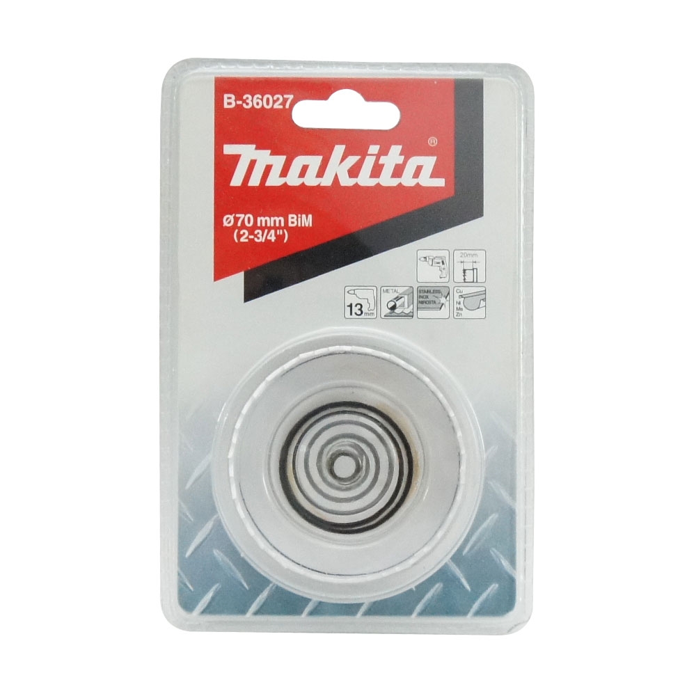 B-36027 โฮลซอเจาะเหล็กแผ่น MAKITA BIM 70x20mm