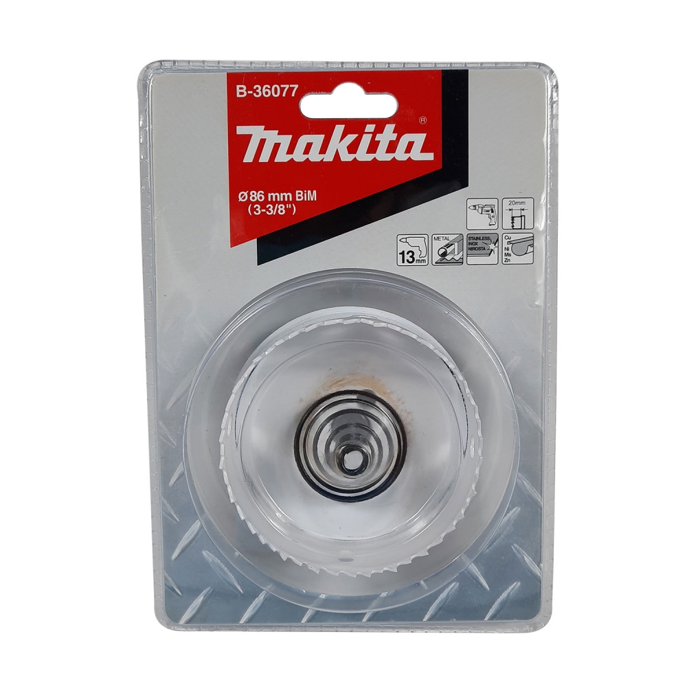 B-36077 โฮลซอเจาะเหล็กแผ่น MAKITA BIM 86x20mm