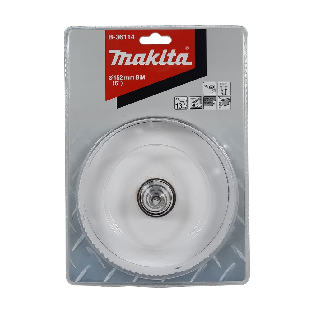 B-36114 โฮลซอเจาะเหล็กแผ่น MAKITA BIM 152x20mm