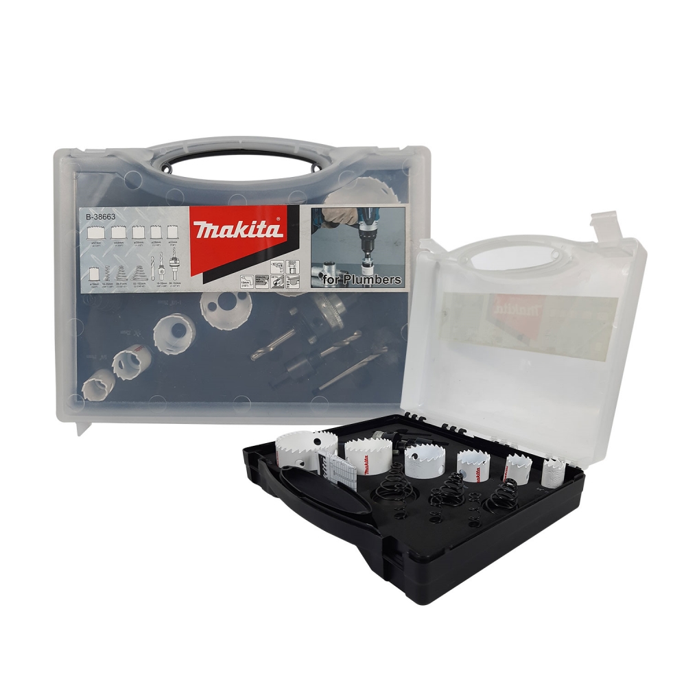 B-38663 โฮลซอเจาะเหล็กแผ่น 6 ตัวชุด MAKITA สำหรับงานท่อ